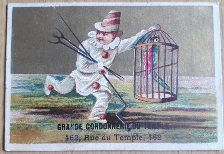 TRES BELLE LITHOCHROMO PUBL. DORÉ : PIERROT & PERROQUET, Verzamelen, Foto's en Prenten, Zo goed als nieuw, Prent, Overige onderwerpen