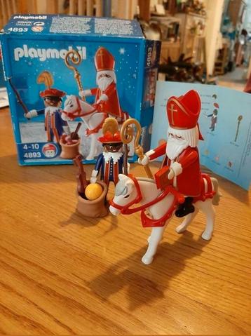 De complete set met Sinterklaas en zwarte Piet van Playmobil, Kinderen en Baby's, Speelgoed | Playmobil, Ophalen, Zo goed als nieuw
