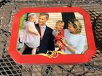 BLIKKEN DOOS KONING FILIP EN 2 KINDEREN, Verzamelen, Koningshuis en Royalty, Ophalen of Verzenden, Zo goed als nieuw, Overige typen