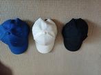 3 basseball petten zwart,wit,blauw nieuw, Ophalen, Nieuw
