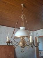 Koperen luster, Huis en Inrichting, Lampen | Kroonluchters, Ophalen, Gebruikt