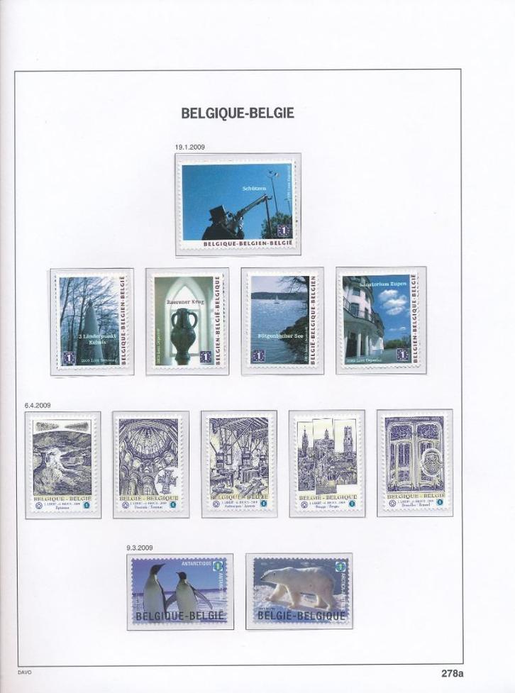 Jaar 2009 België supplement 1b, op gratis DAVO Luxe, Postzegels en Munten, Postzegels | Europa | België, Postfris, Postfris, Ophalen of Verzenden