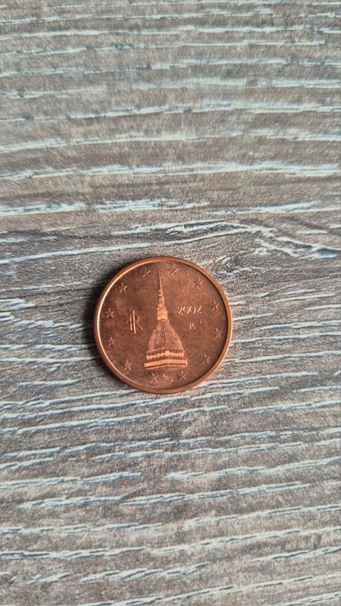2 cent euromunt Italie Mole Antonelliana 2002, Postzegels en Munten, Munten | België, Ophalen of Verzenden
