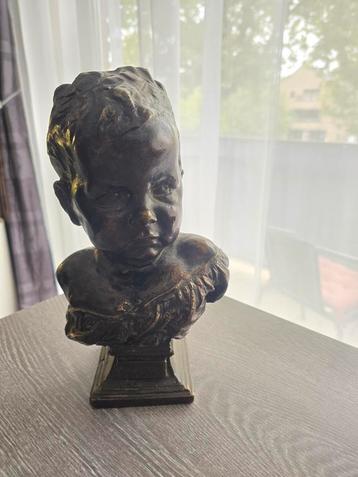 Buste d'enfant en bronze signé < Le Verrier 2-Art Déco -25 c beschikbaar voor biedingen