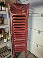 Rode / bordeaux tuinstoelen (17 stuks), Ophalen, Gebruikt