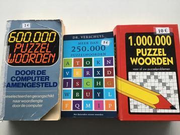 3 boeken puzzelwoorden en enkele andere beschikbaar voor biedingen