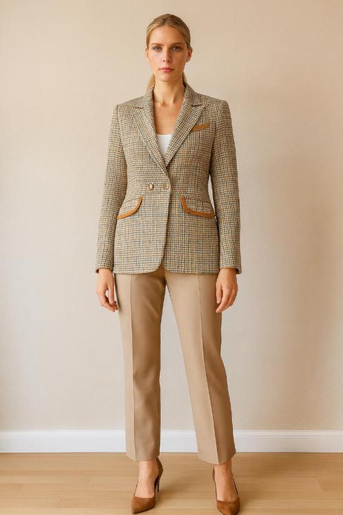 Rich & Royal Blazer in ruitpatroon – maat 34/36, Kleding | Dames, Jasjes, Kostuums en Pakken, Zo goed als nieuw, Jasje, Maat 34 (XS) of kleiner