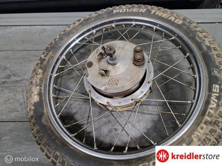 Kreidler RS voorwiel met 160 mm Leleu grote naaf, Vélos & Vélomoteurs, Pièces de cyclomoteur | Kreidler, Utilisé, Enlèvement ou Envoi