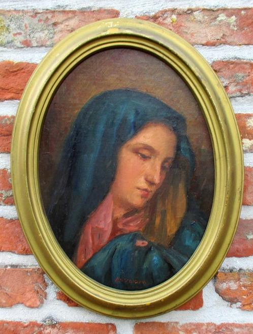 Lucien Van De Velde ( 1910 - 1997) Religieus portret, Antiek en Kunst, Kunst | Schilderijen | Klassiek, Ophalen of Verzenden