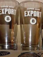 6 verres à bière vintage super 8 export, Collections, Comme neuf, Autres marques, Enlèvement ou Envoi, Verre ou Verres
