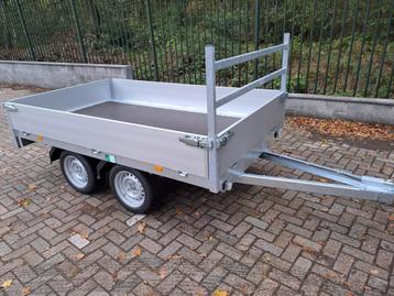 plateauaanhanger Eduard 255x150 dubbelasser tandemasser beschikbaar voor biedingen