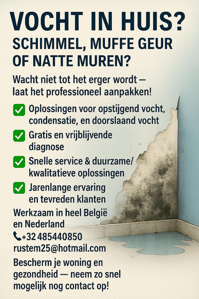 Dé oplossing voor vochtige muren: snel en kwalitatief, Doe-het-zelf en Bouw, Overige Doe-Het-Zelf en Bouw, Nieuw, Ophalen