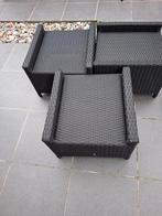 Drie tafeltjes of voetenbankjes merk hartman, Tuin en Terras, Tuinsets en Loungesets, Ophalen, Zo goed als nieuw