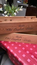 2oude houten Lonka fudge kistjes zonder deksel per 2, Antiek en Kunst, Curiosa en Brocante, Ophalen of Verzenden