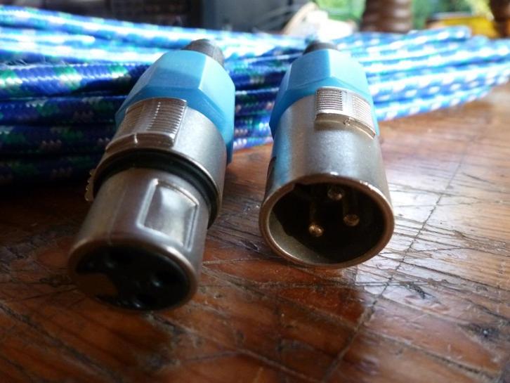 XLR kabel -> XLR 10Mtr verkrijgbaar in blauw rood groen, Muziek en Instrumenten, Kabels en Stekkers, Nieuw, Microfoon, Ophalen of Verzenden