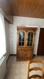 Vitrinekast eiken, Huis en Inrichting, Kasten | Vitrinekasten, Ophalen, Zo goed als nieuw