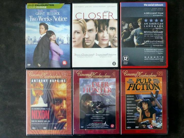 DVD's € 0,50 Pulp Fiction Closer Nixon Social Network, Cd's en Dvd's, Dvd's | Overige Dvd's, Gebruikt, Alle leeftijden, Ophalen of Verzenden