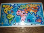 Houten puzzel wereldkaart, Ophalen of Verzenden, Nieuw