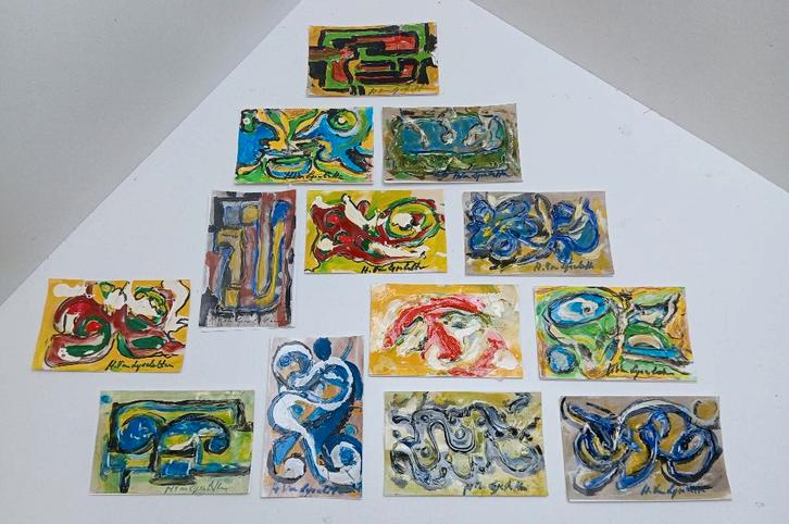 HUBERT VAN LYSEBETTEN peint la collection unique COBRA, Antiquités & Art, Art | Peinture | Abstraite, Enlèvement ou Envoi