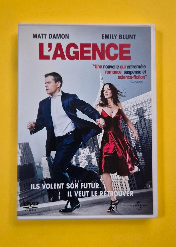DVD 📀 L'agence - Matt Damon / Emily Blunt V2, CD & DVD, DVD | Thrillers & Policiers, Comme neuf, Thriller surnaturel, Tous les âges