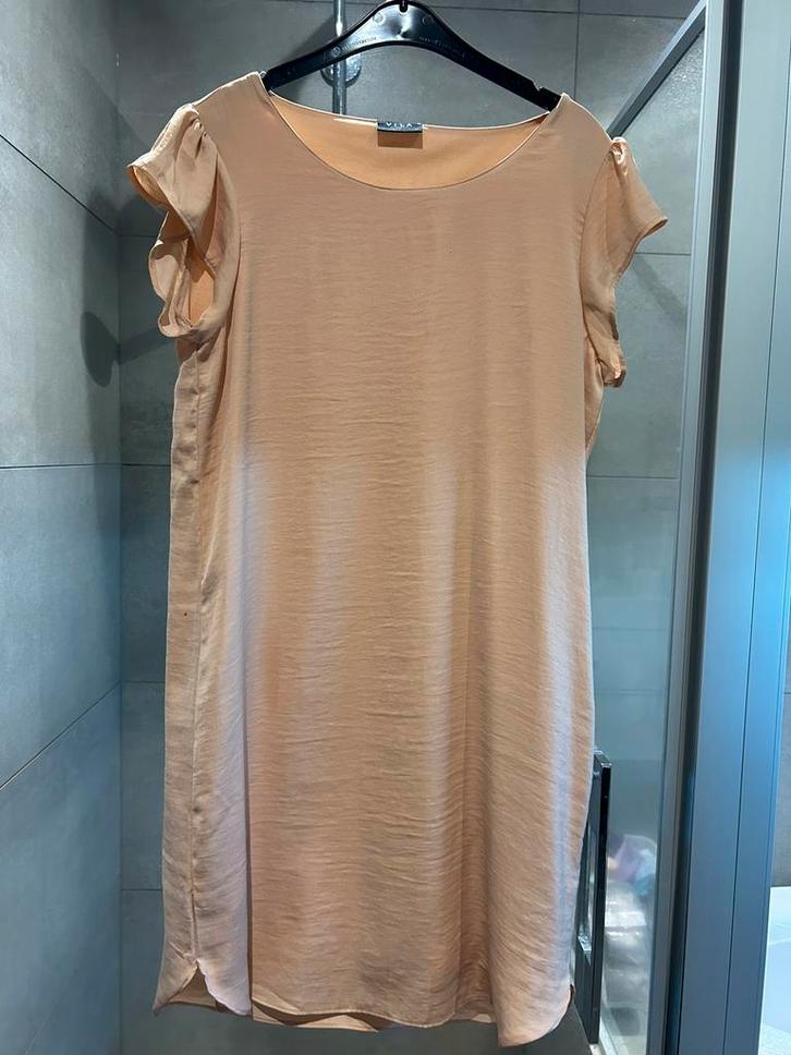 Zalmroos kleedje van Vila, Kleding | Dames, Jurken, Gedragen, Maat 34 (XS) of kleiner, Roze, Boven de knie, Ophalen of Verzenden