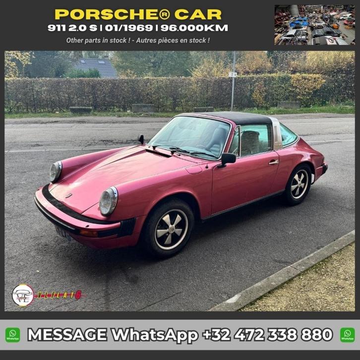 Porsche 911 2.0 S (1969) – 96 000 km, Autos : Pièces & Accessoires, Autres pièces automobiles, Pièces Oldtimer ou Ancêtre, Porsche