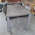 Keuken tafel 90 cm hoog (bartafel) + stoelen, Huis en Inrichting, Tafels | Eettafels, 50 tot 100 cm, 100 tot 150 cm, Modern, Gebruikt