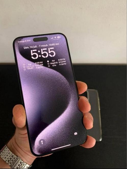iPhone 15 Pro Max 256Gb in blauwe titaniumkleur te koop, Telecommunicatie, Mobiele telefoons | Apple iPhone, Zo goed als nieuw