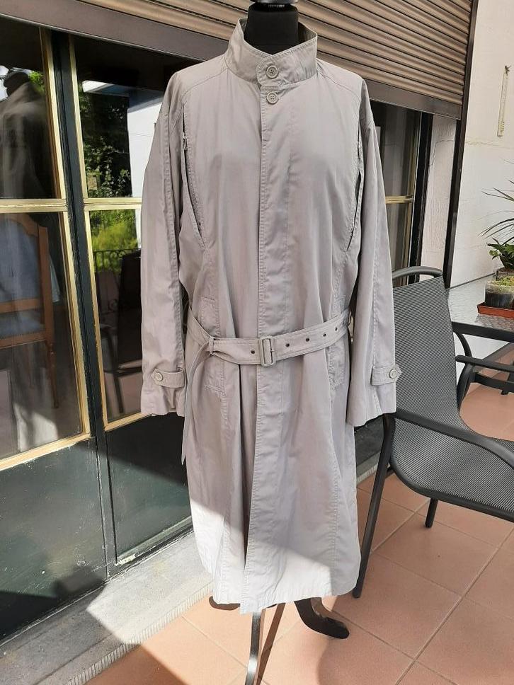Trenchcoat  -  Regenjas heren lang, Kleding | Heren, Jassen | Winter, Gedragen, Maat 48/50 (M), Grijs, Ophalen of Verzenden