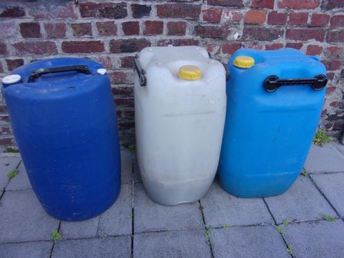 partij van 3 LEGE 60l vaten + 1 van 200l, Tuin en Terras, Regentonnen, Gebruikt, Kunststof, Minder dan 75 liter, Ophalen