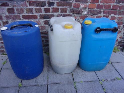 set van 3 vaten 60l + 1 van 200l, Tuin en Terras, Regentonnen, Gebruikt, Kunststof, Minder dan 75 liter, Ophalen