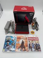 Nintendo Wii Mini Console Red / Rouge In Box  With Cables, Enlèvement ou Envoi, Utilisé, Sans contrôleur, Avec jeux