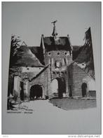 Tekening van Smedenpoort in Brugge Periode 1900 -1944, Antiek en Kunst, Kunst | Etsen en Gravures, Ophalen of Verzenden