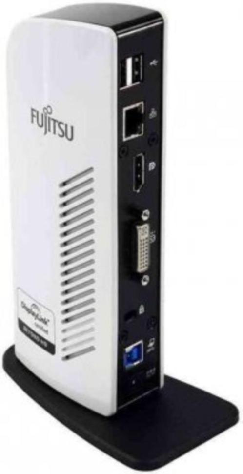 Fujitsu Displayport en DVI dual monitor docking station voor, Computers en Software, Dockingstations, Gebruikt, Docking station