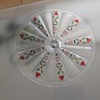 retro taartschotel in glas op voet, Antiek en Kunst, Ophalen