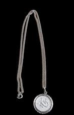 Sterling zilveren halsketting met schorpioen, Handtassen en Accessoires, Kettingen, Gebruikt, Zilver, Ophalen of Verzenden, Zilver