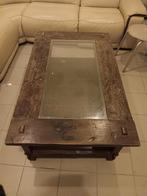 Salontafel in massief hout koloniale stijl, Ophalen, Zo goed als nieuw