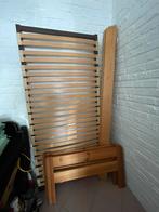 Lit 1P en sapin massif + sommier à lattes (90x190/195 cm), Enlèvement, Comme neuf, 90 cm, Sommier