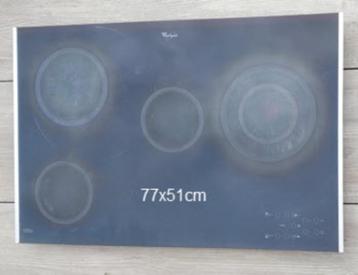 Large plaque de cuisson vitrocéramique 77cm, Electroménager, Tables de cuisson, 4 zones de cuisson, Enlèvement, Utilisé, Encastré
