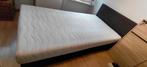 Zwarte Boxspring 1m20x2m20, Ophalen, Zwart, Zo goed als nieuw, Twijfelaar
