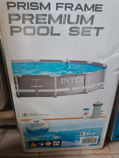VERKOCHT!!  Intex prisma frame, 3,66*76 met zandfilter pomp., Tuin en Terras, Zwembaden, Zo goed als nieuw, Ophalen