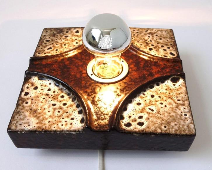 Vintage Fat Lava wandlamp keramiek PAN plafondlamp Space Age, Huis en Inrichting, Lampen | Plafondlampen, Gebruikt, Ophalen of Verzenden
