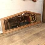 Smalle antiek BLANK eiken spiegel L 110 H 37, Huis en Inrichting, Ophalen of Verzenden, Zo goed als nieuw, 100 tot 125 cm, Minder dan 100 cm