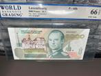 5000 frank Luxemburg wbg 66! Zeldzaam, Ophalen of Verzenden, Overige landen, Setje