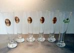 Carlsberg/ 6 x fluitglazen, Ophalen of Verzenden, Gebruikt, Glas of Glazen, Overige merken