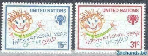 Verenigde Naties1979 - Yvert 302-303 - Kinderen (PF), Timbres & Monnaies, Timbres | Amérique, Non oblitéré, Envoi