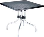 Chique Bistro Tafel Terrastafel. Zwart Stabiel & Klapbaar !, Tuin en Terras, Tuintafels, Ophalen of Verzenden, Nieuw, Aluminium