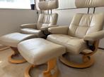 Stresless  relax zetels, Huis en Inrichting, Fauteuils, Ophalen, Voetbankje 38 op 48, Zo goed als nieuw, 75 tot 100 cm