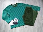 ★ M128 - Woody winterpyjama in velours thema panda, Kinderen en Baby's, Nacht- of Onderkleding, Ophalen of Verzenden, Zo goed als nieuw