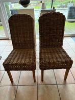 4 rotan stoelen, Huis en Inrichting, Stoelen, Ophalen, Bruin, Riet of Rotan, Vier